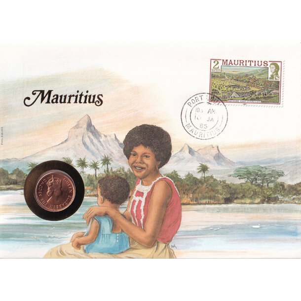 Numizmatická obálka maurícius 1978 - Numizmatická obálka Maurícius 1978-1