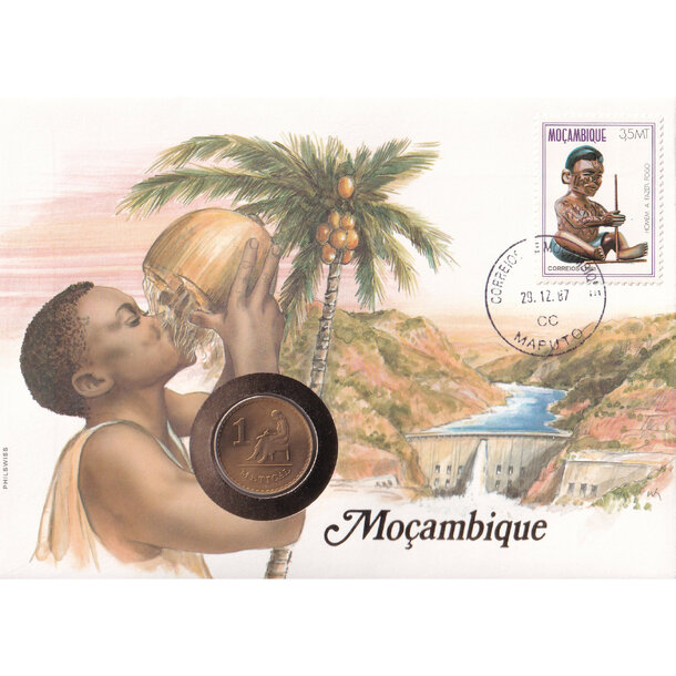 Numizmatická obálka mozambik 1982 - Numizmatická obálka Mozambik 1982-1