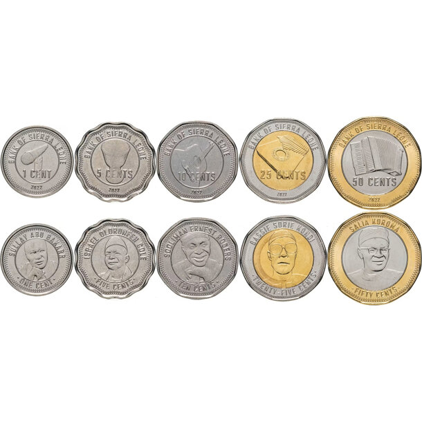 Set mincí sierra leone 2022 - Set mincí - Sierra Leone 5 ks 2022