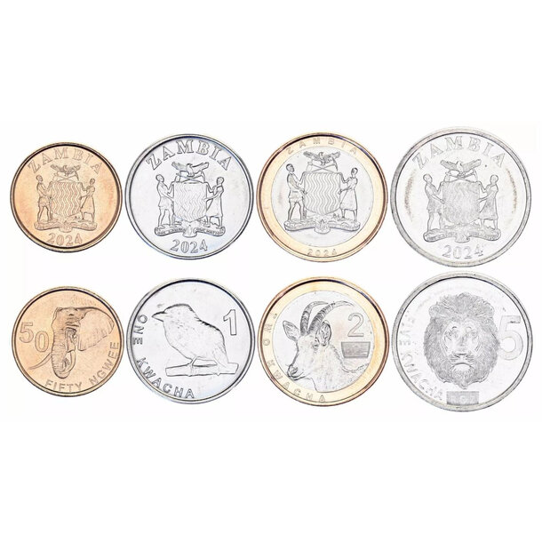 Set mincí zambia 2024 - Set mincí - Zambia 4 ks 2024