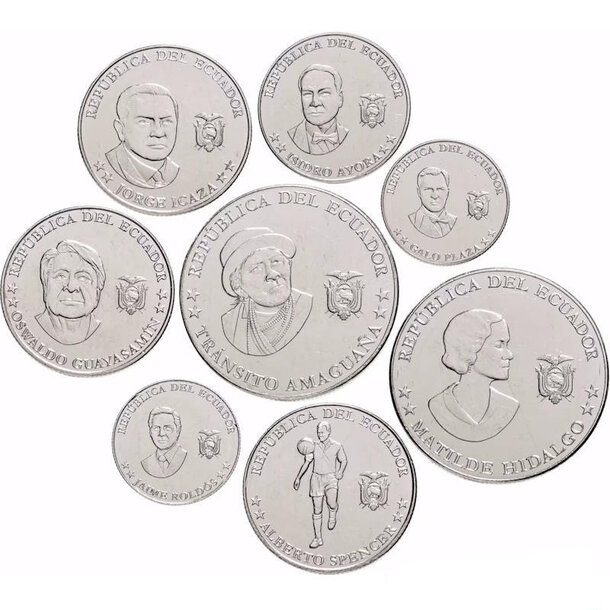 Set mincí ekvádor 2023 - Set mincí - Ekvádor 8 ks 2023-1