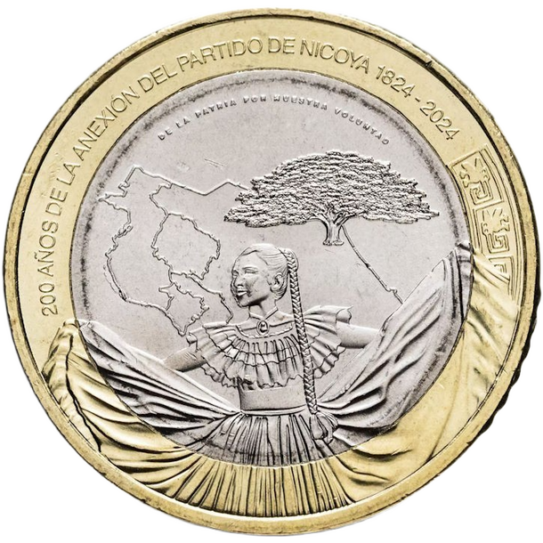 500 colones kostarika 2024 - partido de nicoya - 500 Colones Kostarika 2024 - Partido de Nicoya-1