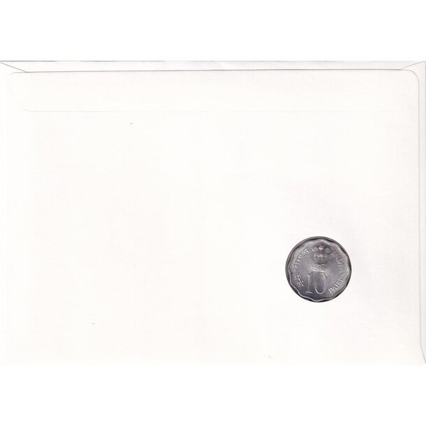 Numizmatická obálka india 1974 - numisbriefe-india-2