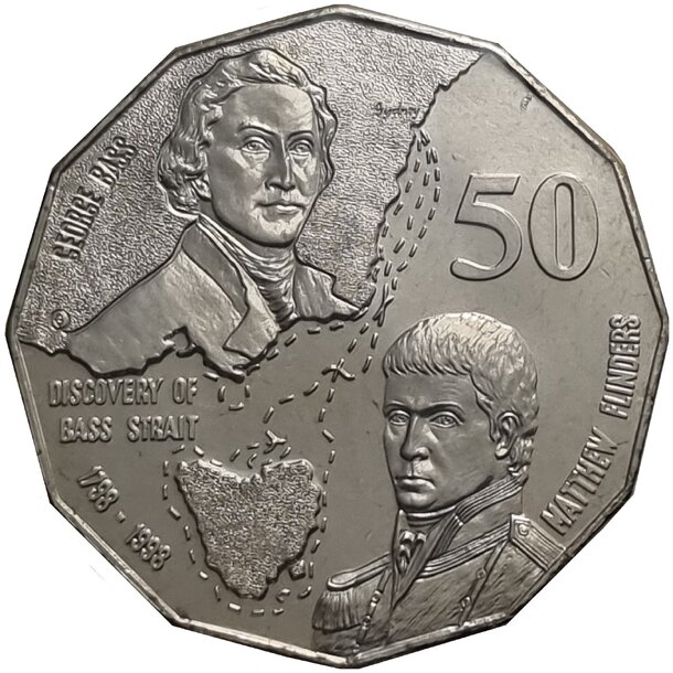 50 cents austrália 1998 - bass a flinders - 50 Cents Austrália 1998 - Bass a Flinders-1