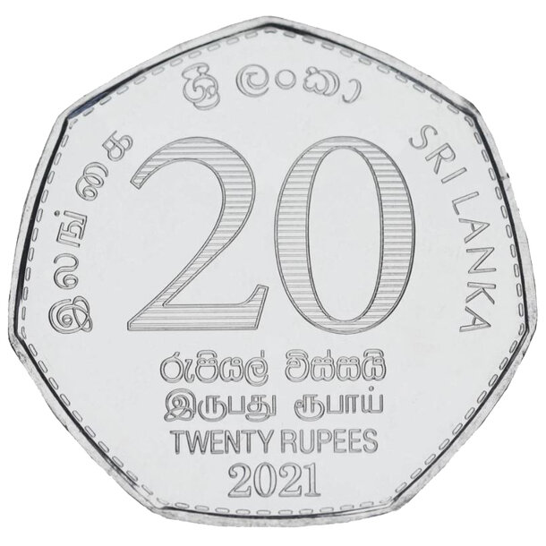 20 rupees sri lanka 2021 - sčítanie ľudu - 20 Rupees Srí Lanka 2021 - Sčítanie ľudu-2