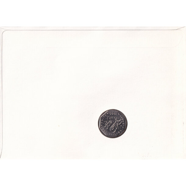 Numizmatická obálka francúzsko 1980 - Numizmatická obálka Francúzsko 1980-2