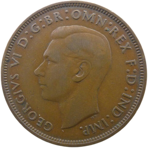 1 penny veľká británia 1938 - 1 Penny Veľká Británia 1938-1