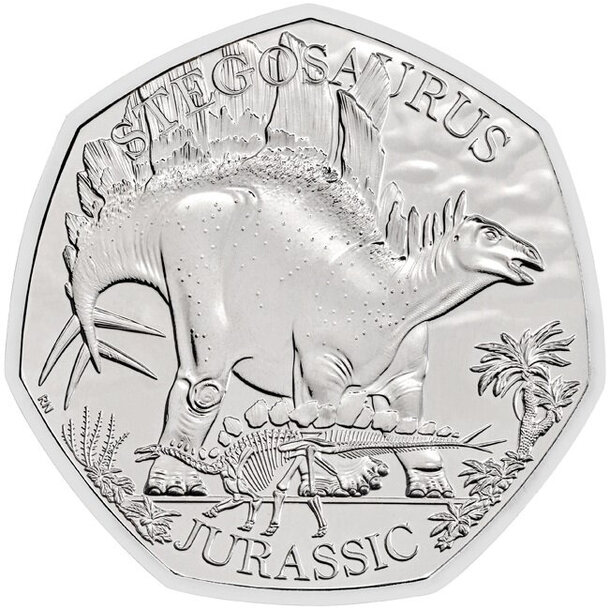 50 pence veľká británia 2024 - stegosaurus - 50-pence-stegosaurus-2
