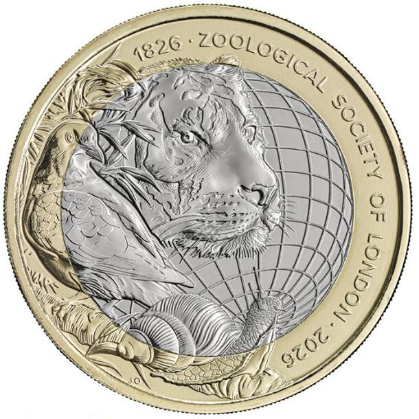 2 pounds veľká británia 2026 - zoologická spoločnosť - 2 Pounds Veľká Británia 2026 - Zoologická spoločnosť-1