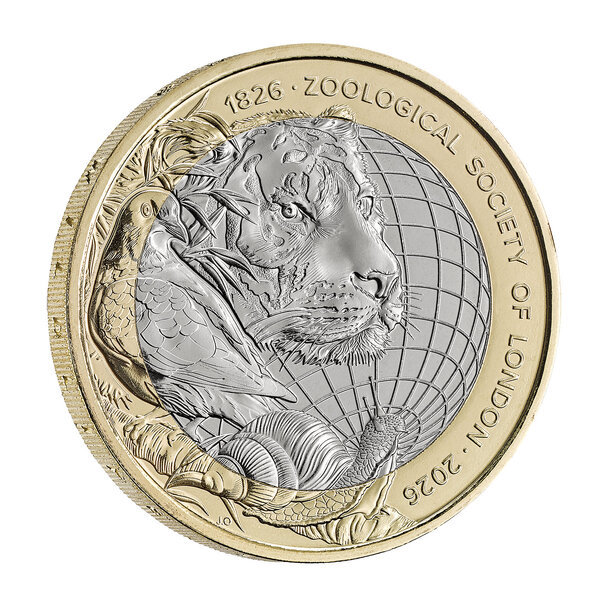 2 pounds veľká británia 2026 - zoologická spoločnosť - 2 Pounds Veľká Británia 2026 - Zoologická spoločnosť-2