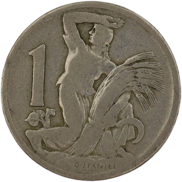 1 koruna československo 1922 - 1 Koruna ČSR 1922 6-1