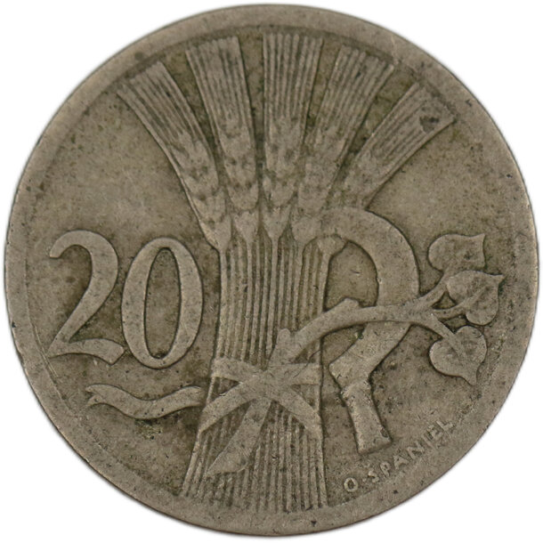20 halier československo 1927 - 20 Halier ČSR 1927-3