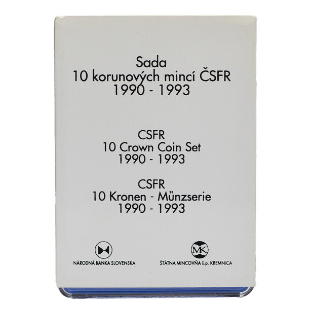 Sada obehových mincí čsfr - Sada mincí 10 koruny ČSFR 1990-1993-1
