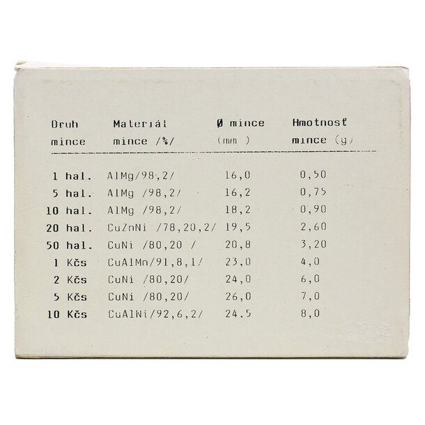 Sada obehových mincí čsfr 1991 - Sada mincí ČSFR 1991 Kremnica-2