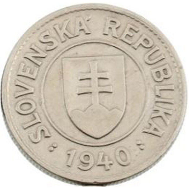 1 koruna slovensko 1940 - 1-Koruna-Slovensko-1940-1-2