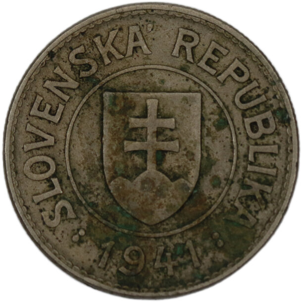 1 koruna slovensko 1941 - 1 Koruna Slovensko 1941-4