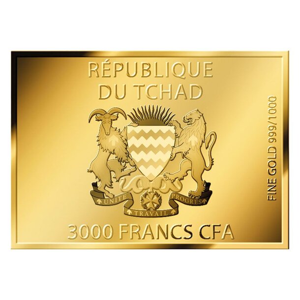 3000 francs čad  - happy 10th birthday - 1-1000oz-gold-happy-birthday-obv_2_1
