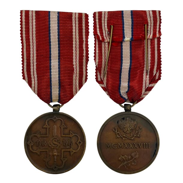 Medaila československo - čs. dobrovoľníkov z rokov 1918-19 (s monogramom op) - dobrovoľníkov
