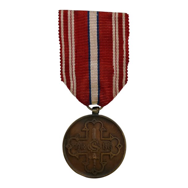 Medaila československo - čs. dobrovoľníkov z rokov 1918-19 (s monogramom op) - dobrovoľníkov averz