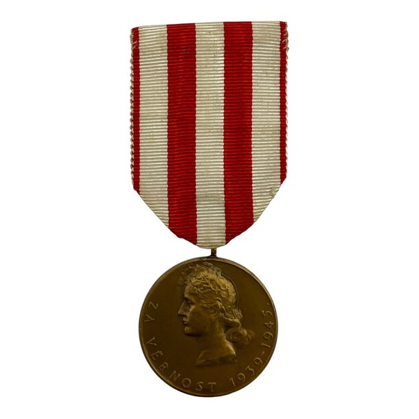 Medaila československo - za vernosť 1939-1945 - Za Vernosť - averz