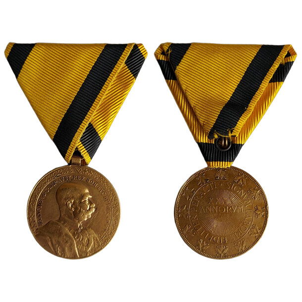 Medaila františek jozef i. - 40 ročné verné služby 1908 - Medaila František Jozef I. - 40 ročné verné služby 1908-1