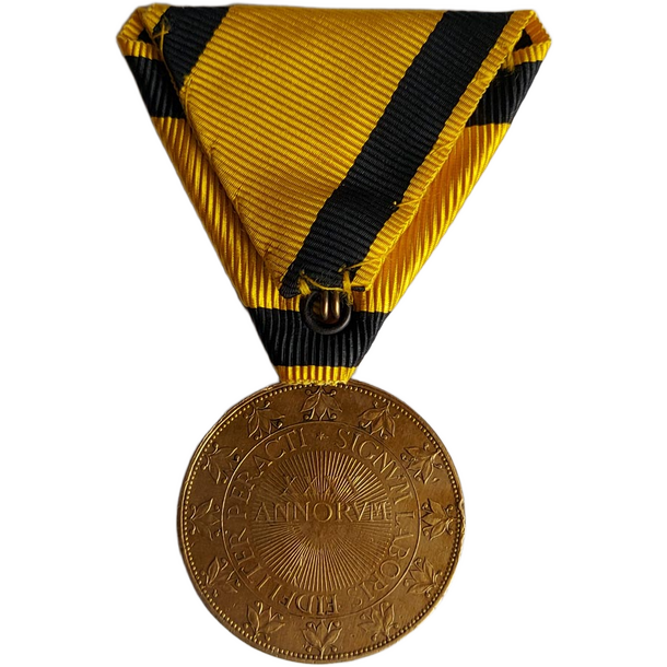 Medaila františek jozef i. - 40 ročné verné služby 1908 - Medaila František Jozef I. - 40 ročné verné služby 1908-3