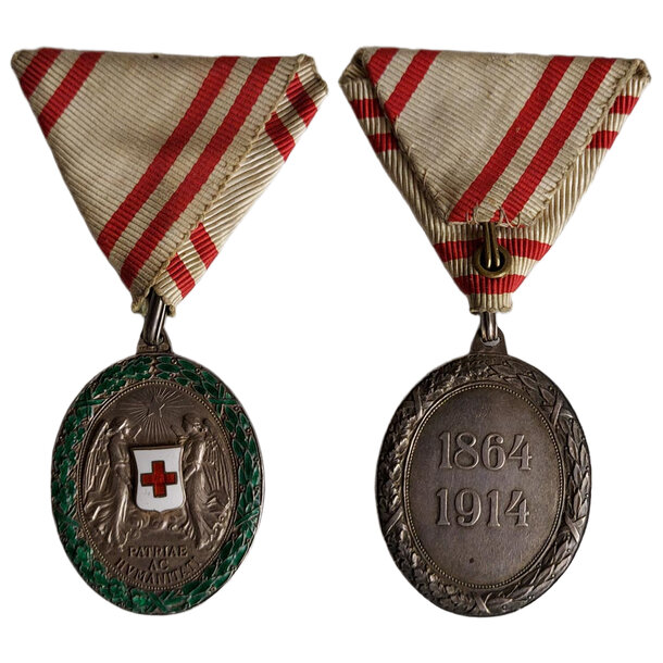 Medaila františek jozef i. - červený kríž 1914 (ag) - Medaila František Jozef I. - Červený kríž 1914ag