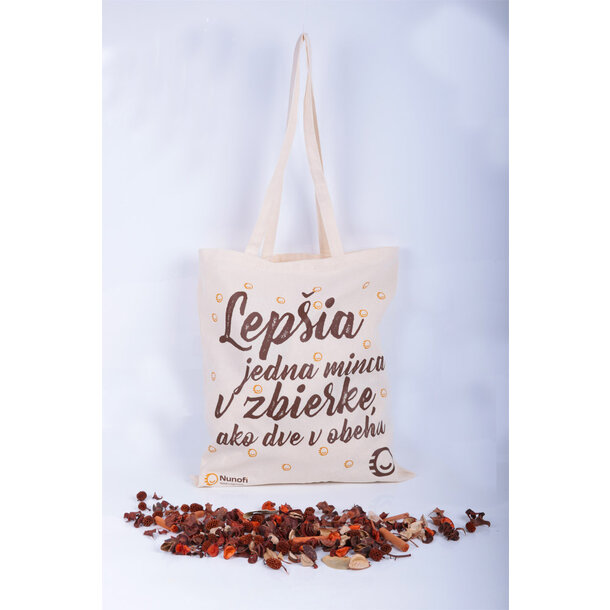 Plátená taška nunofi - lepšia jedna minca... - Lepšia-jedna-minca-3