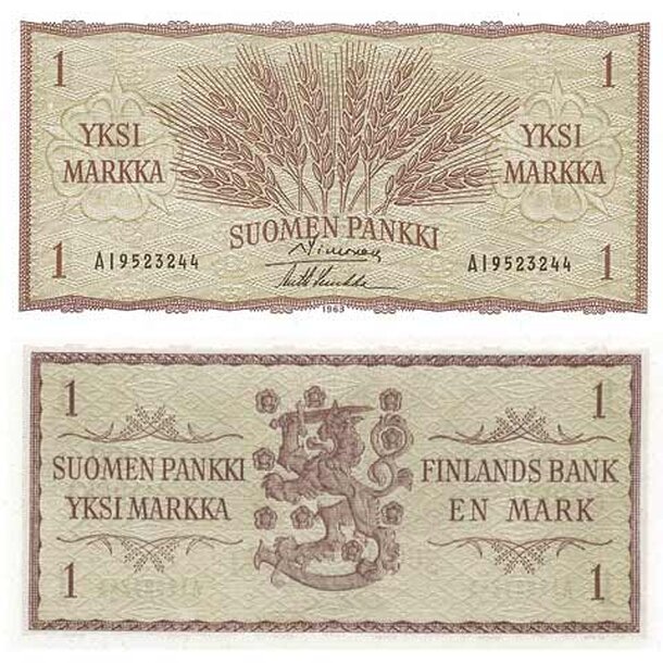 finsko-1-markka-1963