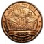 Medená minca fighter jet f15 eagle 1 unca - 1oz-copper-fighter-jet-f15-eagle-round-reverse