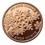 Medená minca vianočný veniec 1 unca - 1oz-copper-christmas-wreath-round-reverse