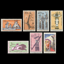 Series of Stamps Czechoslovakia 1966 - Indians