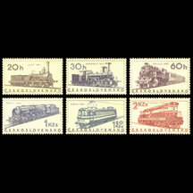 Series of Stamps Czechoslovakia 1966 - Locomotives