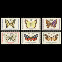 Series of Stamps Czechoslovakia 1966 - Butterflies