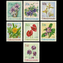 Series of Stamps Czechoslovakia 1967 - Flowers