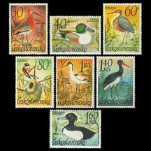 Series of Stamps Czechoslovakia 1967 - Water Birds