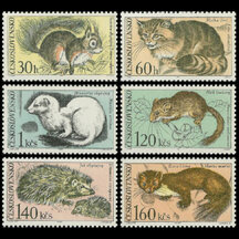 Series of Stamps Czechoslovakia 1967 - Animals