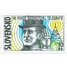 Stamp Slovakia 1997 - 100 years of wireless telegraphy