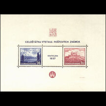 Sheet Czechoslovakia 1937 - Stamp Exhibition Bratislava