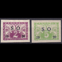 Series of Stamps Czechoslovakia 1919 - Express SO 1920 (black overprint)