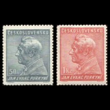 Series of Stamps Czechoslovakia 1937 - J. E. Purkyně