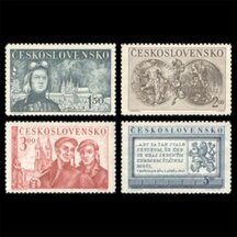 Series of Stamps Czechoslovakia 1950 - Anniversary of Liberation I