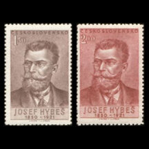 Series of stamps Czechoslovakia 1951 - Josef Hybeš