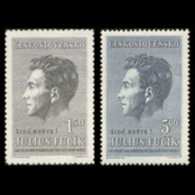 Series of Stamps Czechoslovakia 1951 - Julius Fučík