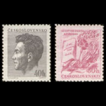 Series of stamps Czechoslovakia 1953 - Július Fučík