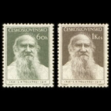 Series of stamps Czechoslovakia 1953 - Leo Nikolayevich Tolstoy