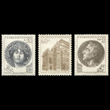 Series of stamps Czechoslovakia 1953 - National Theatre in Prague