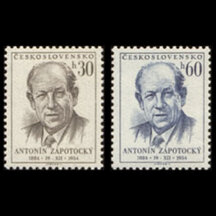 Series of stamps Czechoslovakia 1954 - Birthday of A. Zápotocký