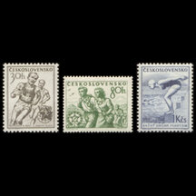 Series of Stamps Czechoslovakia 1954 - Physical Education and Sports