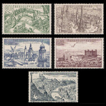 Series of Stamps Czechoslovakia 1955 - Airmail - Cities